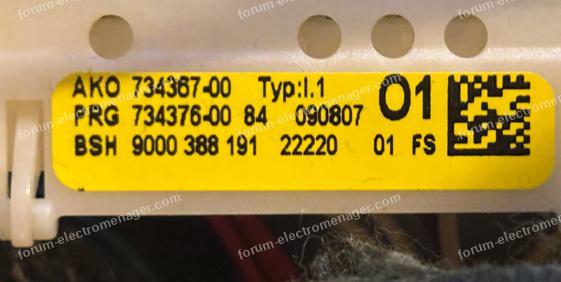 carte AKO 709004 lave-vaisselle Neff