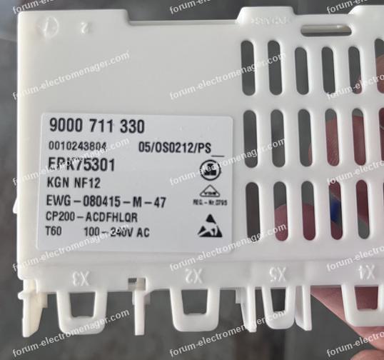carte frigo congélateur Bosch