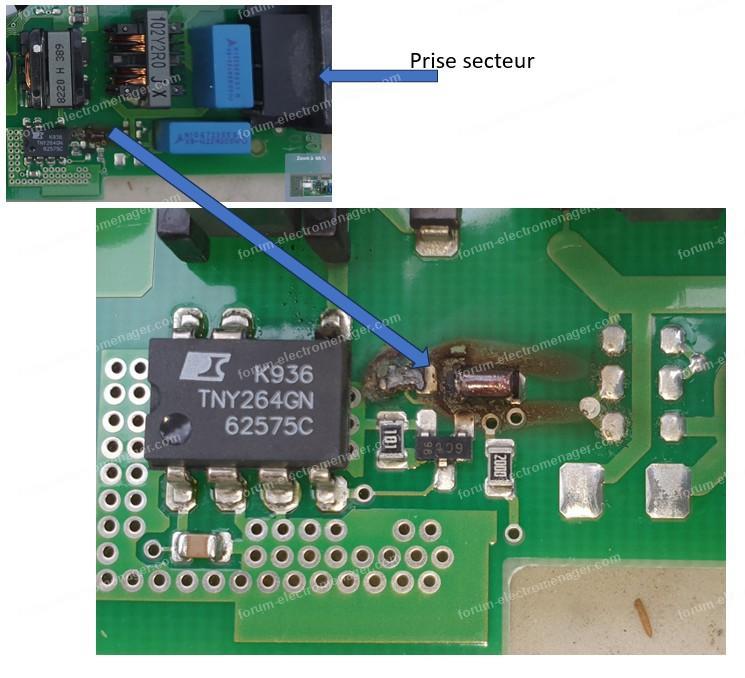 composants HS à proximité du TNY264GN