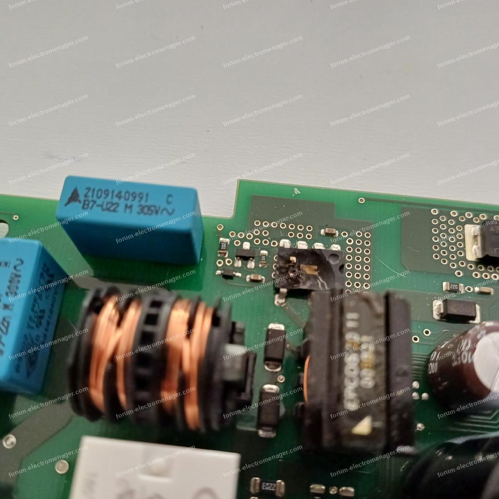 composants électronique HS carte lave-vaisselle Siemens