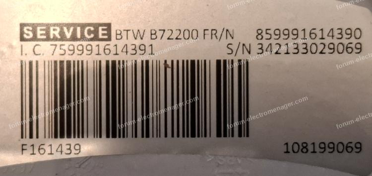 erreur f23 lave linge 012