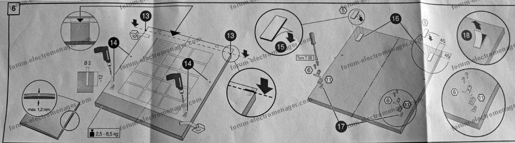 Notice de montage porte de lave vaisselle encastrable